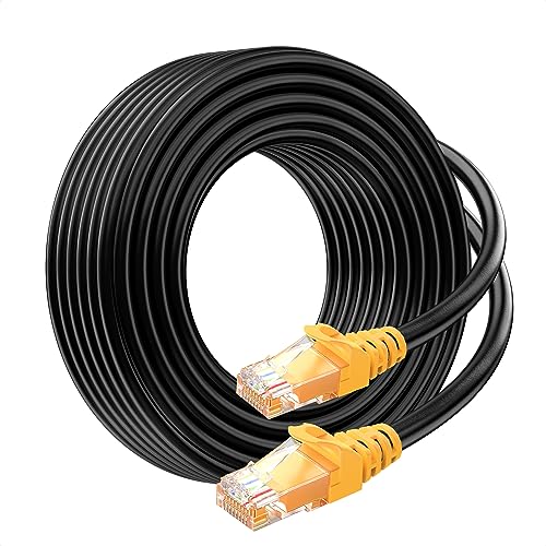 Cable Matters كابل ماذرز 10 جيجابت في الثانية من النحاس النقي 24 AWG كابل إيثرنت Cat 6A - 75 قدم، [معدل للدفن المباشر، مقاوم للماء ومقاوم للعوامل الجوية] كابل إيثرنت خارجي مع عرض نطاق 500 ميغاهرتز، كابل Cat6a PoE طويل - Image 1
