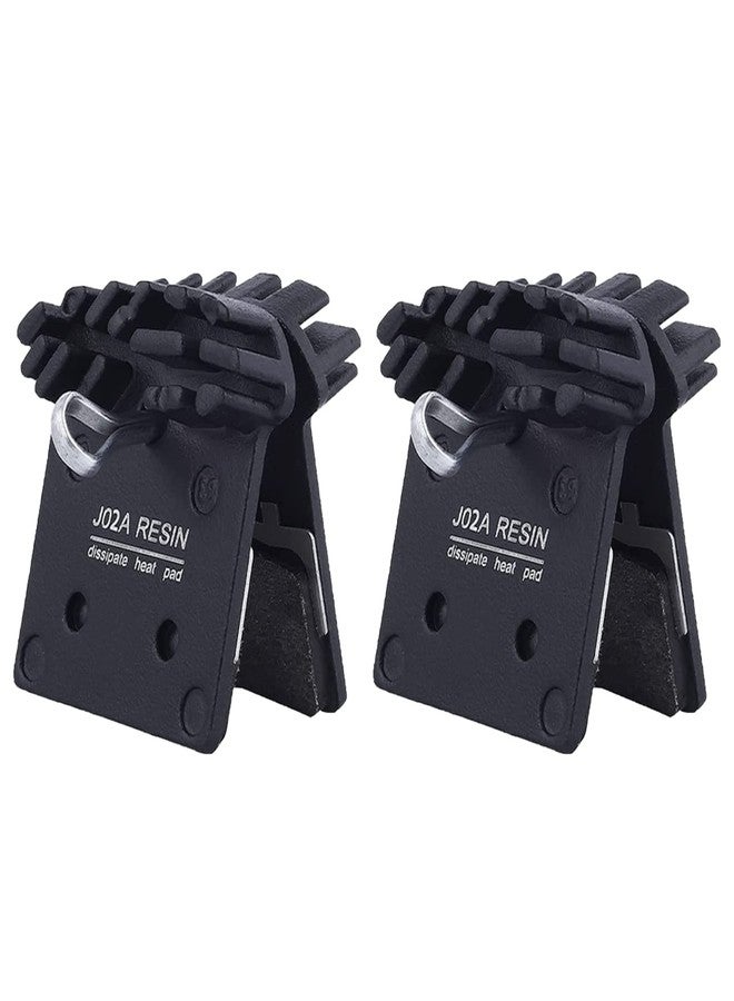 JFOYH 2 Pairs J02A Resin Disc Brake Pads with Cooling Fin, Compatible with XTR M9000/DEORE XT M8100/DEORE XT M8000/DEORE XT M780/SLX M7100/SLX M7000/SLX M670/SLX M660/DEORE M6100/DEORE M5100 - Image 1