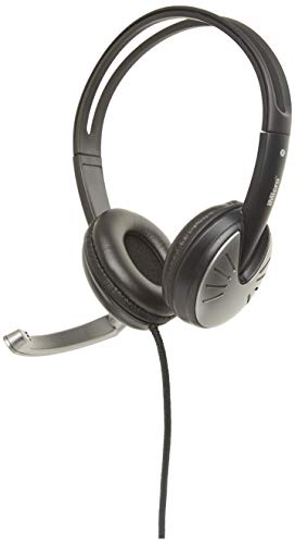 iMicro IMME282 USB Dual Headset with Adjustable Microphone Noise Cancelling and Volume Control, Wired Headphone for PC, Laptop and Computer,Black - Image 1