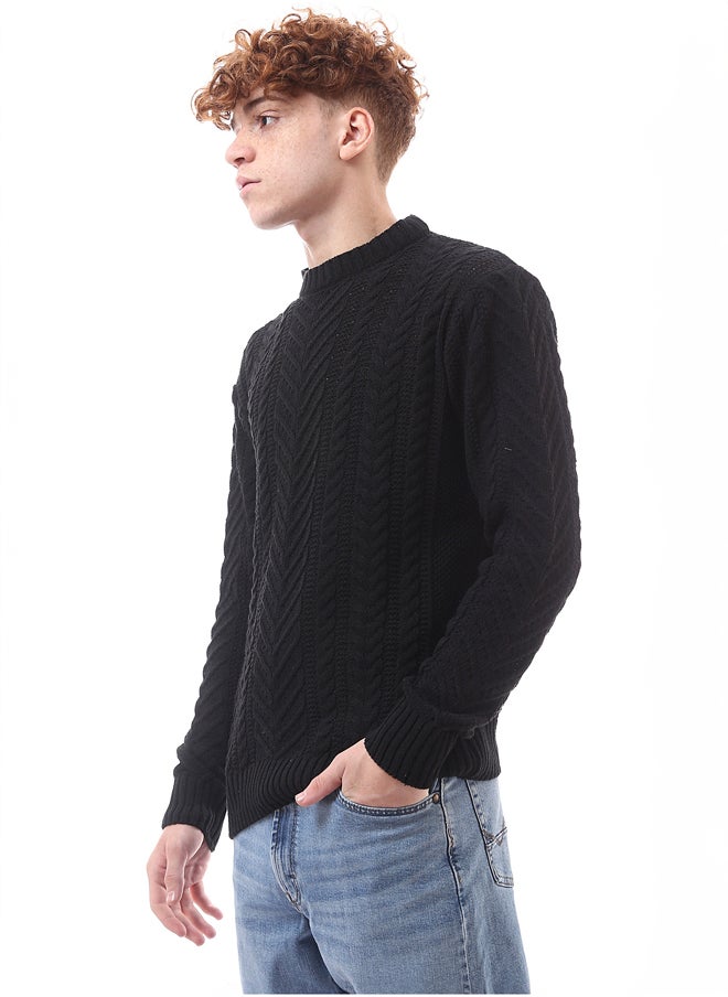 RAVIN Ribbed Mock Neck Slip On Black Pullover  - Image 2