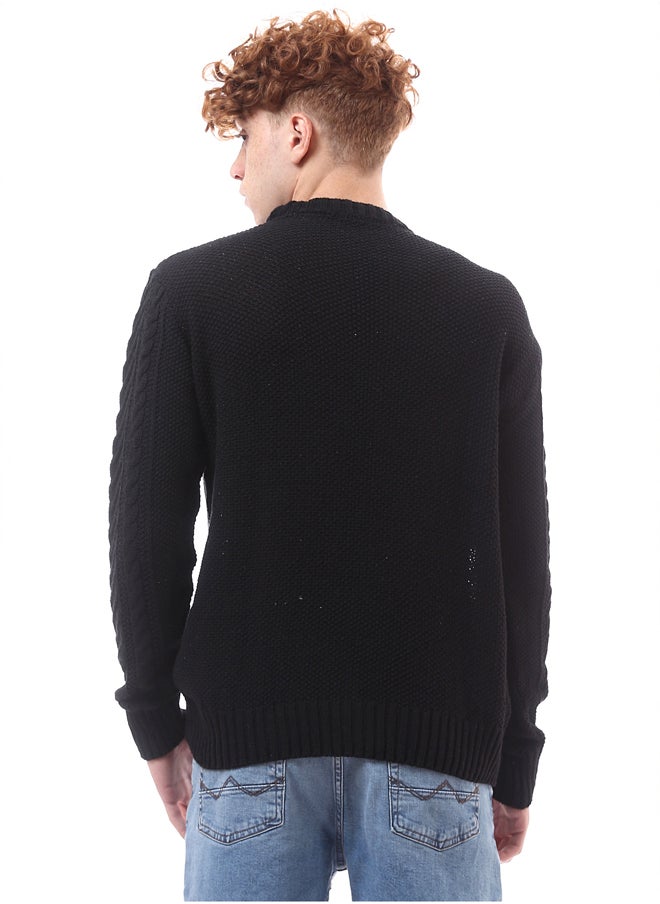 RAVIN Ribbed Mock Neck Slip On Black Pullover  - Image 3
