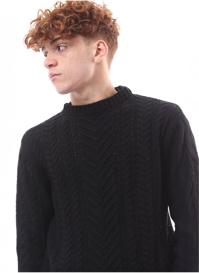 RAVIN Ribbed Mock Neck Slip On Black Pullover  - Image 4