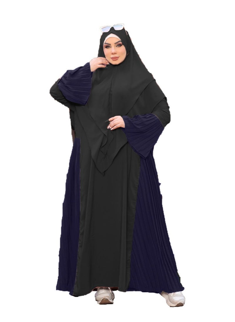 ماركة غير محددة إدناء عباية و خمار الخامة كريب المقاس وان سايز تلبيس 100 لحد كيلو للنساء  - Image 1
