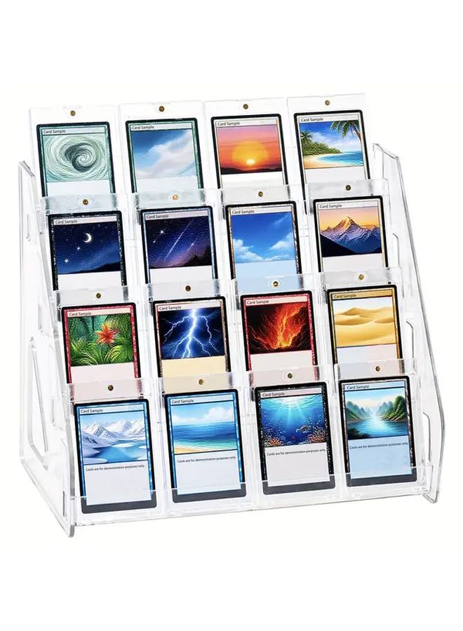 حامل عرض بطاقات التداول الأكريليكية 4 طبقات لحالات التحميل العلوية - Image 5