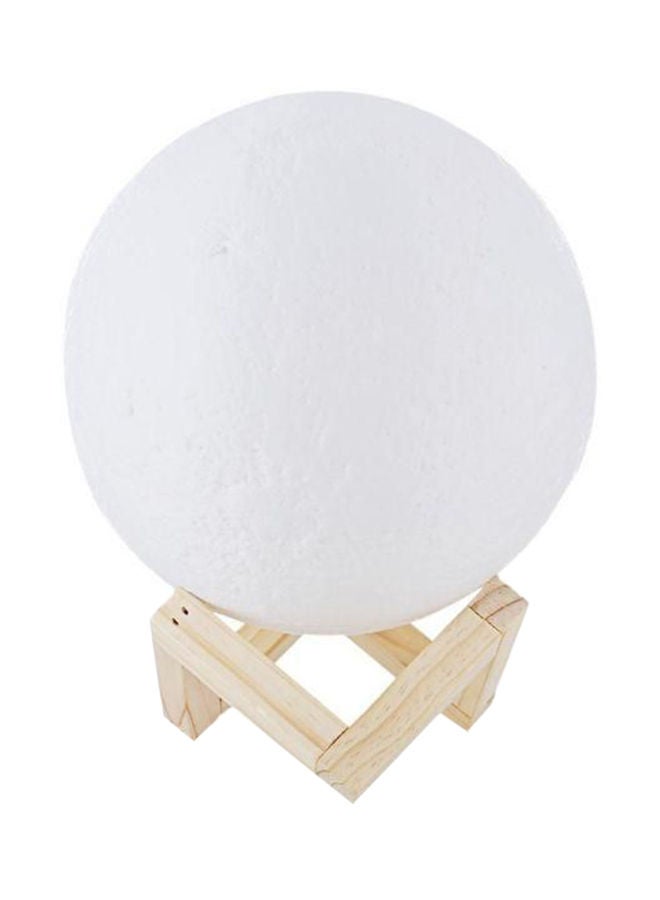 NIBEMINENT 3 Colours 3D Print Moon Lamp White 5x12cm - Image 1