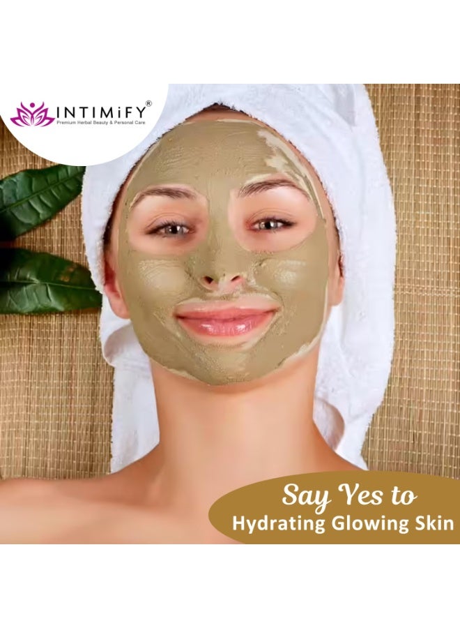 INTIMIFY Multani Mitti Powder For Face Pack 150g,rose water 100ml,brush - Image 2