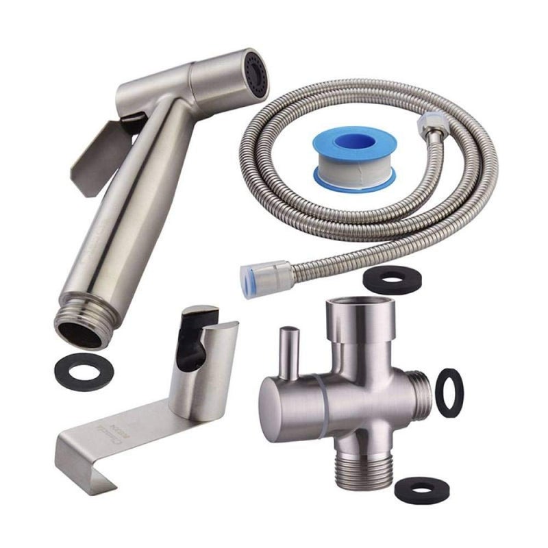 White Toilet Sprayer Handheld Bidet Attachment For Diaper Cleaning - Image 4