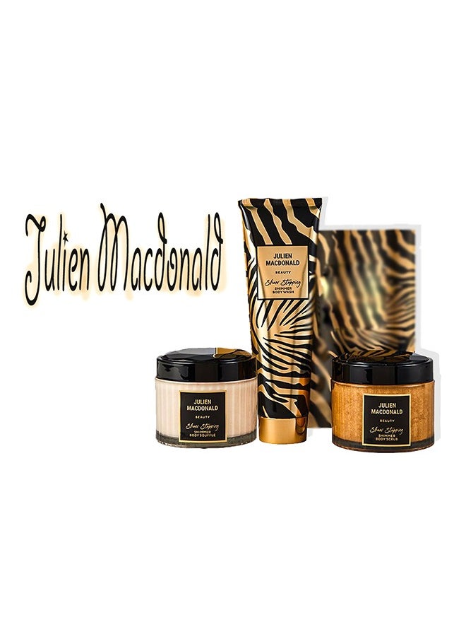 Julien Macdonald - 7-Piece Vanity Case Beauty Gift Set Including Body Wash, Shimmer Body Bottel, Body Scrub, Bath Foam, Eye Mask, Hair Clips & Vanity Case - Image 1
