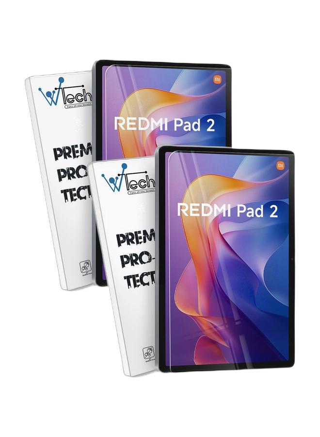 Wtech Xiaomi Redmi Pad 2 2025 (11.0 inches) 9H Ultra HD Tempered Glass Tablet Screen Protector (TSG9CN) - Clear Bundle - Image 1