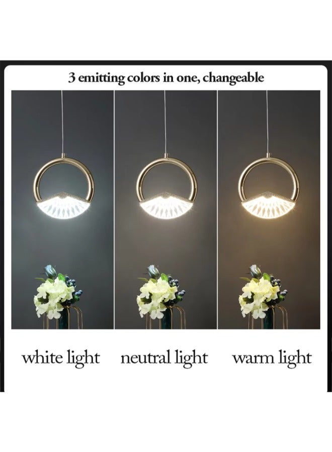 Best Power Modern Single Round Chandelier 6880-1 LED Pendant Lights Indoor Lighting Hanging Lamp For With Three Lighting Levels ideal choice for living rooms, dining areas, or bedrooms - Image 4