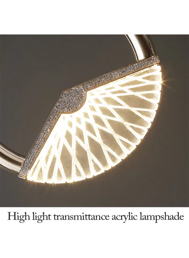 Best Power Modern Single Round Chandelier 6880-1 LED Pendant Lights Indoor Lighting Hanging Lamp For With Three Lighting Levels ideal choice for living rooms, dining areas, or bedrooms - Image 5