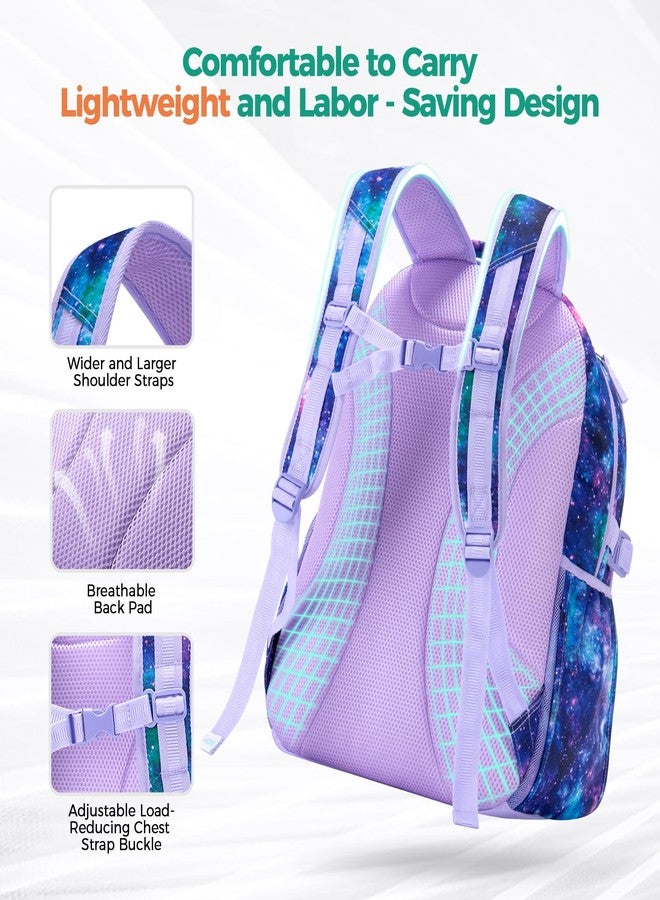 Choco Mocha Mermaid Backpack for Girls Preschool Backpack for Girls Pre Kindergarten Backpack for Kids 15 inch Backpack for Girls Pre K Daycare Scale Bookbag 3-4 3-5 4-6 with Chest Strap Purple - Image 5