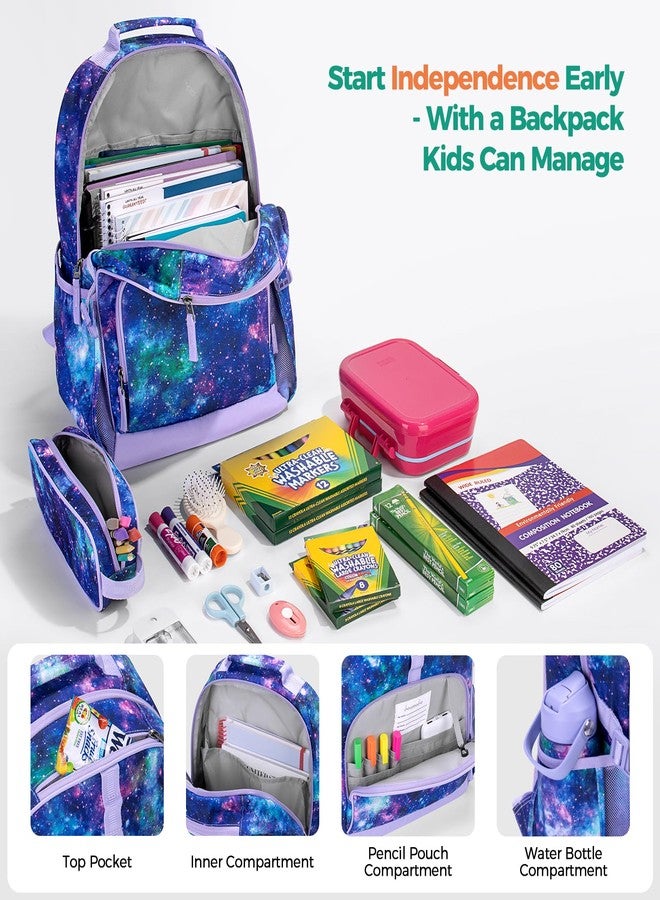 Choco Mocha Mermaid Backpack for Girls Preschool Backpack for Girls Pre Kindergarten Backpack for Kids 15 inch Backpack for Girls Pre K Daycare Scale Bookbag 3-4 3-5 4-6 with Chest Strap Purple - Image 4