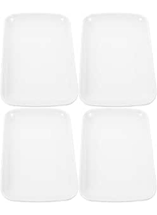 Melamine Rectangular Plates 4pcs 19cm X 12cm Food Trays Durable Kitchen Dinnerware - Image 1
