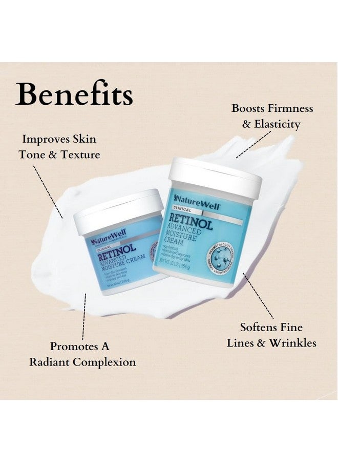 NATURE WELL Clinical 2.0 Retinol Advanced Moisture Cream For Face Body & Hands Boosts Skin Firmness Enhances Skin Tone No Greasy Residue 16 Oz - Image 2