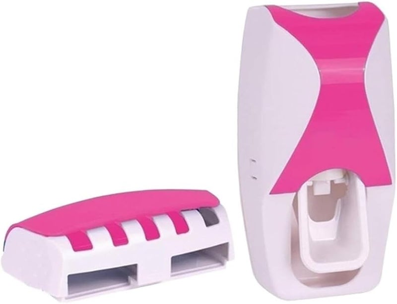 Kitchen and Bathroom Tools (Toothpaste Dispenser with 5 Holes Toothbrush Holder Wall Mounted) - Image 2