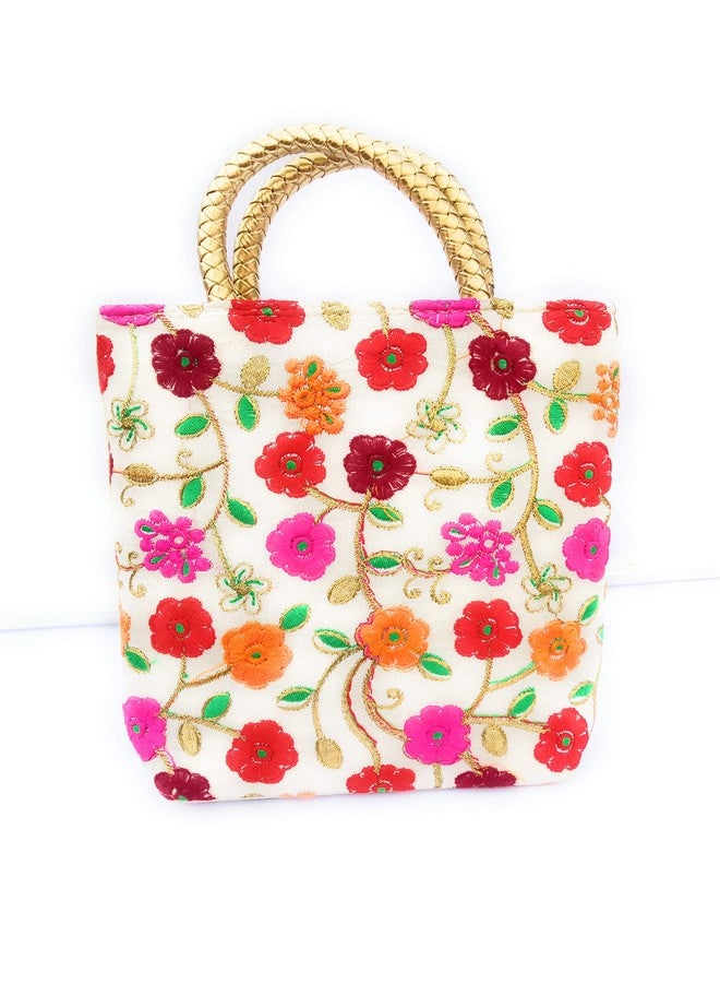 Chircrafts White Handbag Cotton Canvas Sling Shoulder bag Combo Cloth Handmade Embroidery for Girls & women(Combo-3) - Image 2