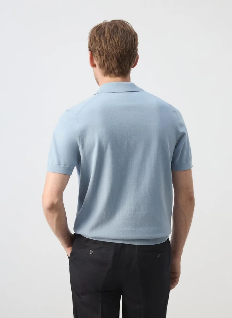 مانجو مان Fine-Knit 100% Cotton Polo