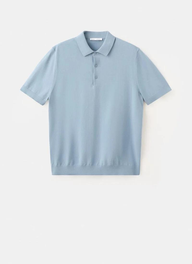 Mango Man 45-AGUA 100% Cotton Fine Knit Polo for Men | Best Price UAE