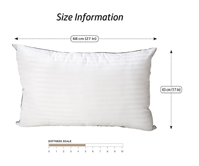 PAPAYA Bed Pillows for Sleeping- Standard Size, Set of 2, Cooling Hotel Quality with Premium Soft Microfiber Fill for Back, Stomach or Side Sleepers - Size 17"x27" - Image 3