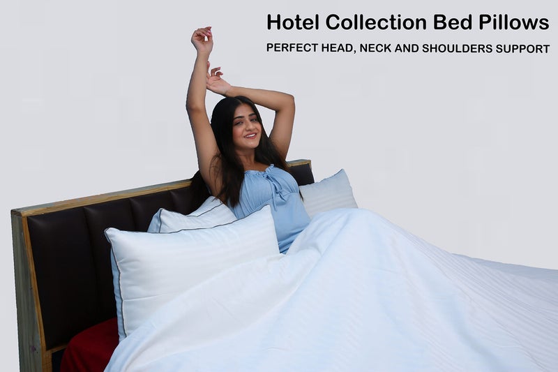 PAPAYA Bed Pillows for Sleeping- Standard Size, Set of 2, Cooling Hotel Quality with Premium Soft Microfiber Fill for Back, Stomach or Side Sleepers - Size 17"x27" - Image 4