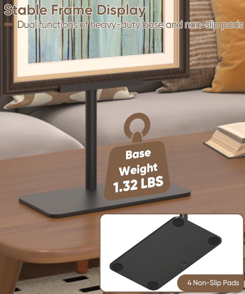 Mondazie Adjustable Tabletop Easel Stand for Picture Frame â€” Heavy Metal Table Top Sign Holder for Display Up to 25â€™â€™ H, Art Poster Rack for Home Office Galleries, 1PCS, Black - Image 5