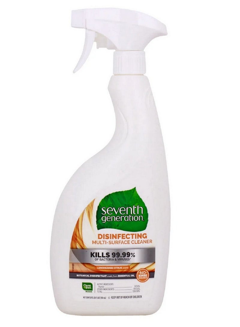 Seventh Generation Lemongrass Citrus Disinfecting Multi Surface Cleaner 768ml - Image 1