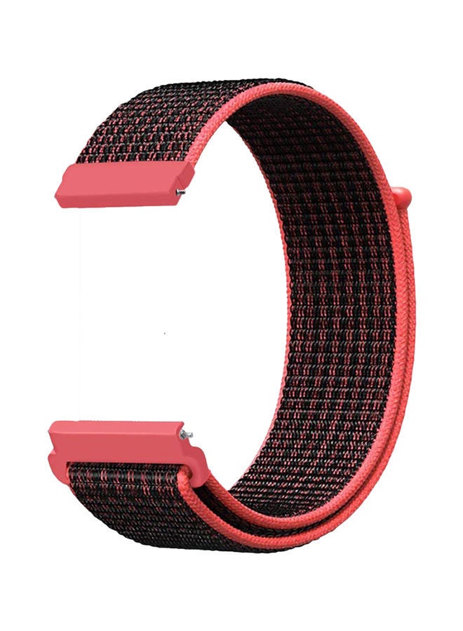 NIBEMINENT Replacement Band For Samsung Galaxy Watch/Huawei GT 2 46mm Black/Red