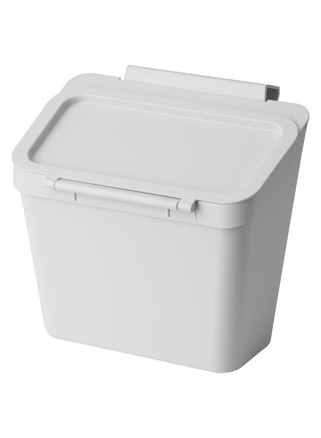 زبون سلة مهملات للخزانة مع باب، رمادي فاتح - Image 1