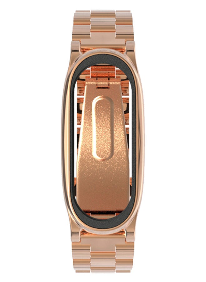 NIBEMINENT Replacement Metal Strap For Xiaomi Mi Band 3 Rose Gold - Image 2