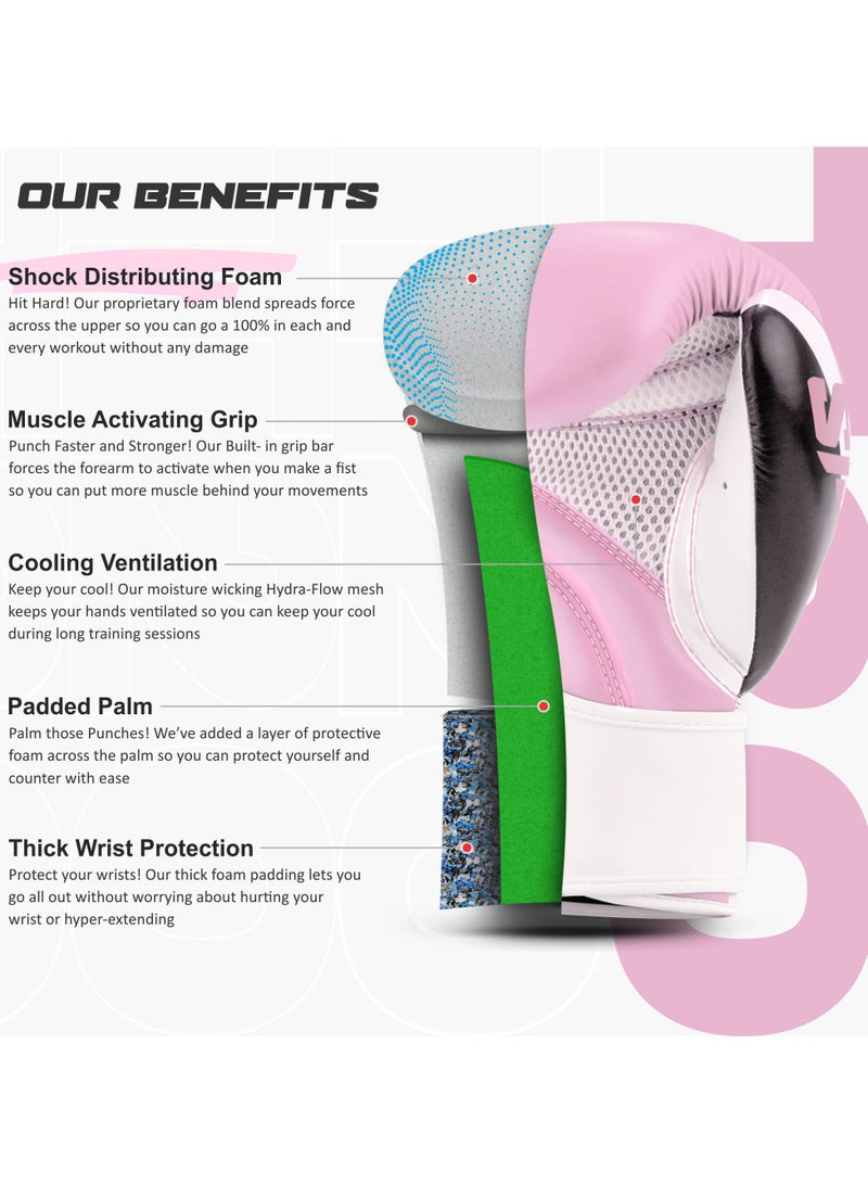 ستاربرو قفازات الملاكمة Starpro T20 - 8oz 10oz 12oz 14oz 16oz - قفازات جلدية نباتية للتدريب مع بطانة مقاومة للماء - شبكة مسامية - حماية اليد - Image 4