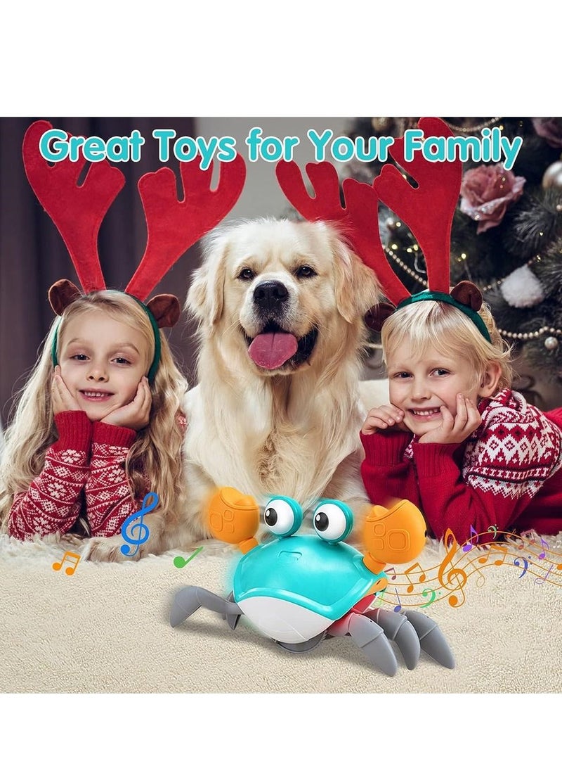 Generic - Baby Crawling Crab Toy Interactive Musical Toy with Automatically Avoid Obstacles Fun Moving Toy for Baby Learning and Entertainment(Green) - Image 1