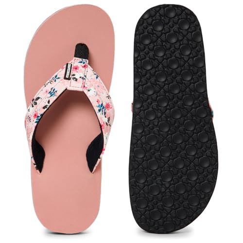 SHAPECRUNCH Women's Arch Support Slippers | Ortho Flipflops with soft MCR footbed - Reduce Pressure on Feet, Joints, and Back (Pink - Floral, UK Footwear Size System, Adult, Women, Numeric, Medium, 8) - Image 2