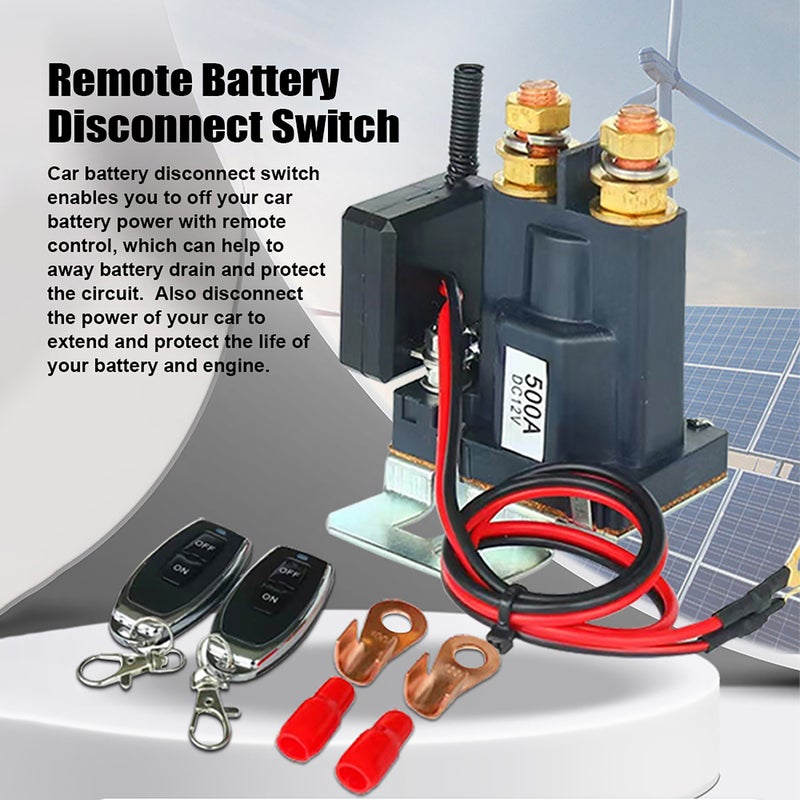 Remote Battery Isolation Switch Leak Proof 12V/24V 500A Main Battery Disconnect Switch Remote Control for Car Truck Auto Accessories - Image 2