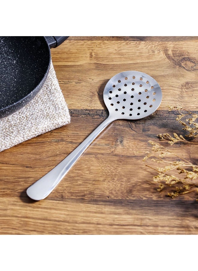 DANUBE HOME Danube Home Rosemarry Skimmer Silver L-26Cm Durable Stainless Steel Ideal For Skimming Straining Or Serving Soups Broths And Sauces Perfect For Kitchen Use And Cooking - Image 1
