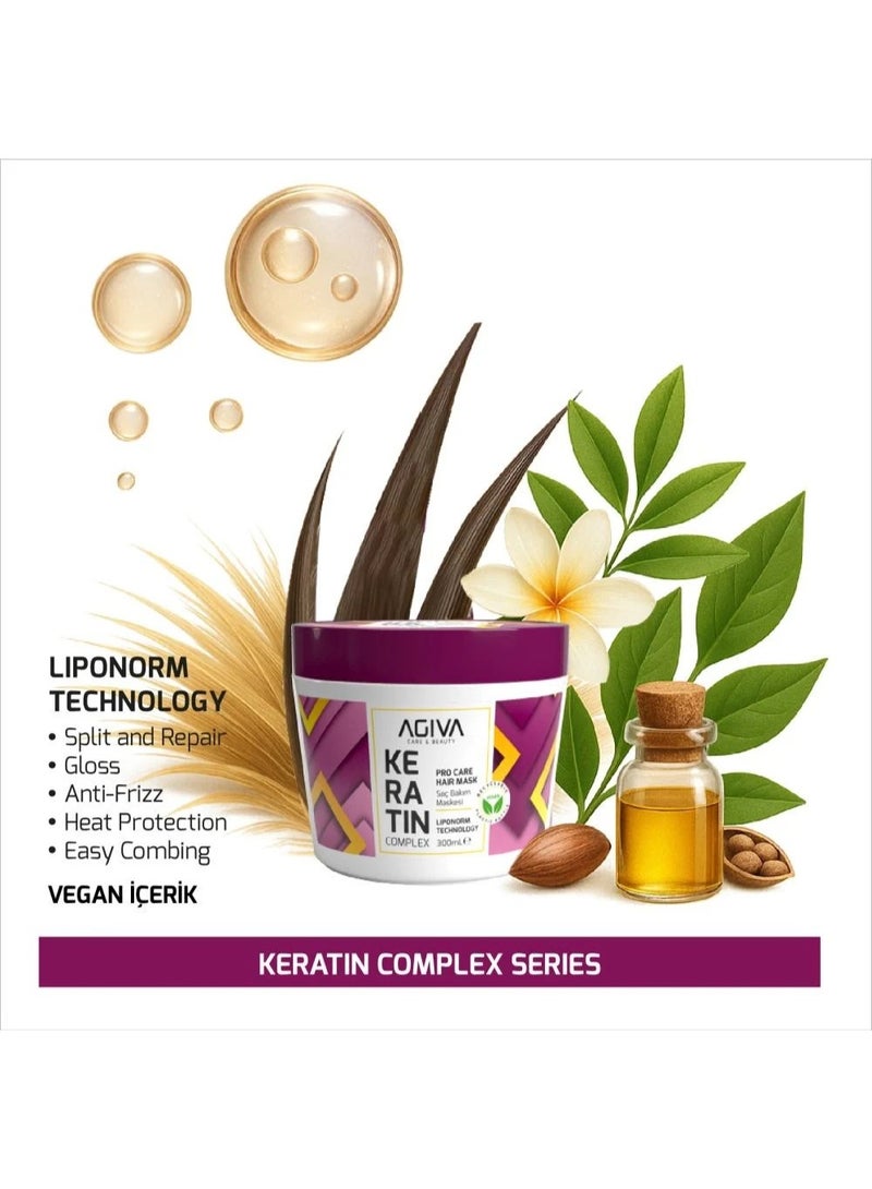 Agiva Pro Care Keratin Complex Hair Mask - 300ml - Image 2