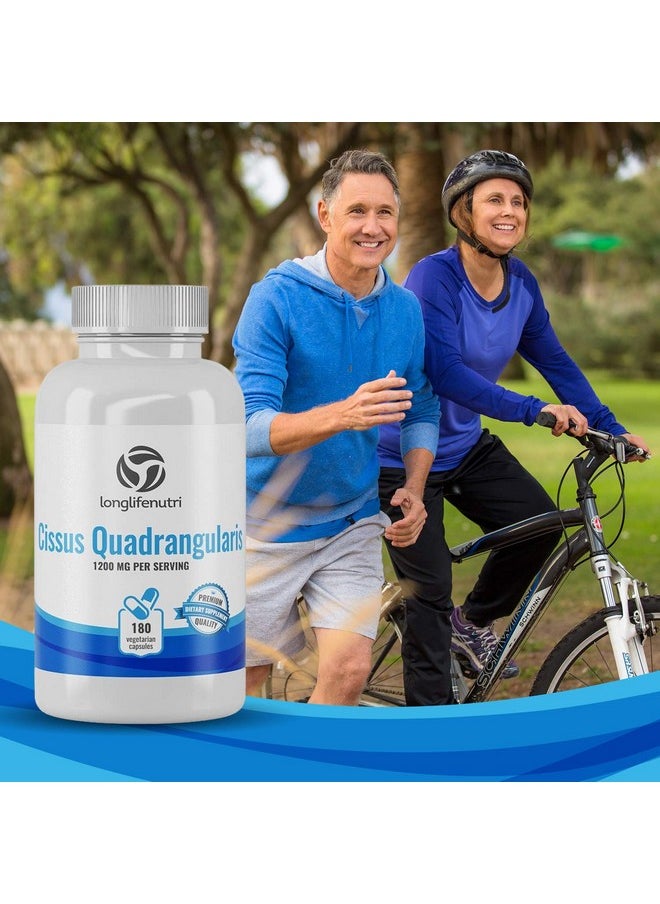 LongLifeNutri Cissus Quadrangularis 1200mg - 180 Veggie Capsules - Natural Formula for General Wellness and Vitality  - Image 3