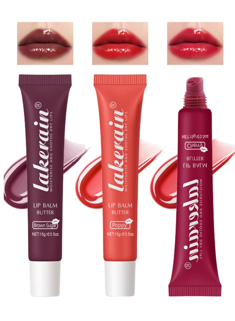 KASTWAVE Tinted Lip Butter Balm, Moisturizing Lip Glow Oil Plumping Glimmer Glow Lipstick, Non-Sticky Lip Gloss, Jelly Yummy Lip Stain Balm, Long Lasting Moisturizing, Lip Care For A High-shine Finish  - Image 1
