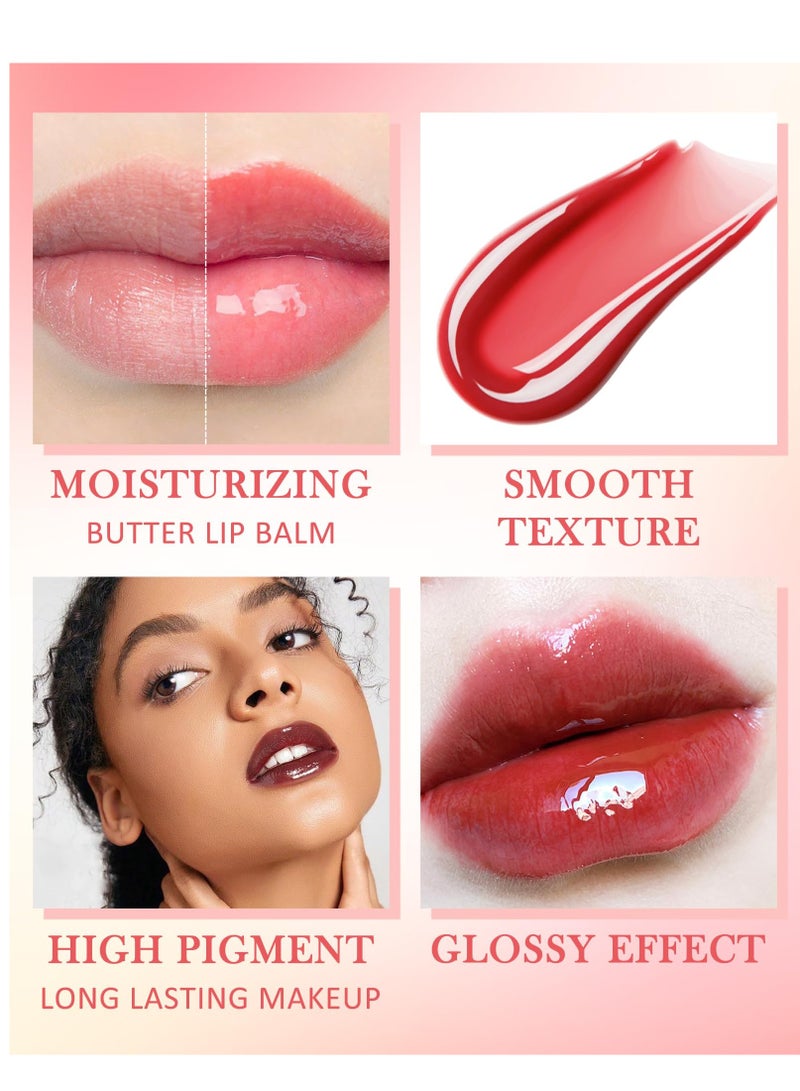 KASTWAVE Tinted Lip Butter Balm, Moisturizing Lip Glow Oil Plumping Glimmer Glow Lipstick, Non-Sticky Lip Gloss, Jelly Yummy Lip Stain Balm, Long Lasting Moisturizing, Lip Care For A High-shine Finish  - Image 3