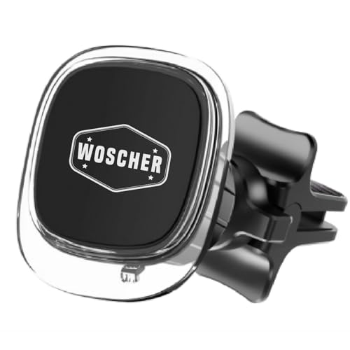 WOSCHER Car Mobile Holder Magnetic Car Phone Holder Mount, Air Vent/Dashboard Magnetic Phone Mount for iPhone 16/15/14/13/12, Strong Magnets, Car Accessories, Black Carbon Fiber - Image 1