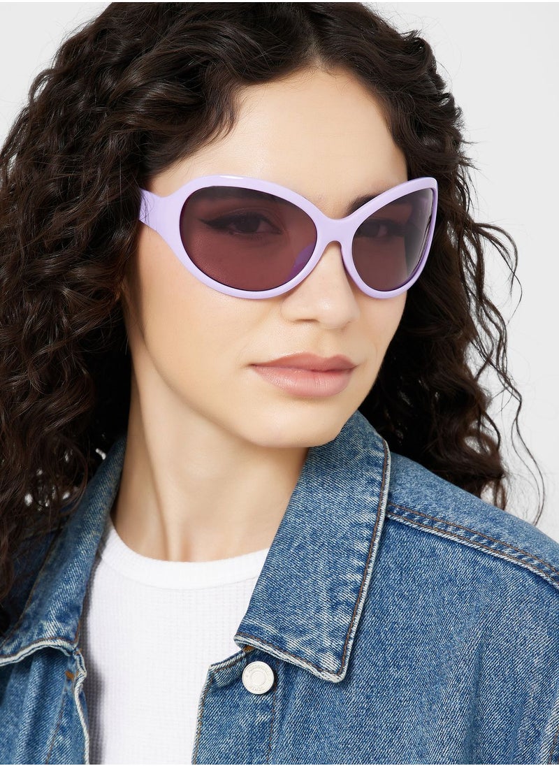 Ginger - Oversized Wrap Around Sunglasses - Image 1