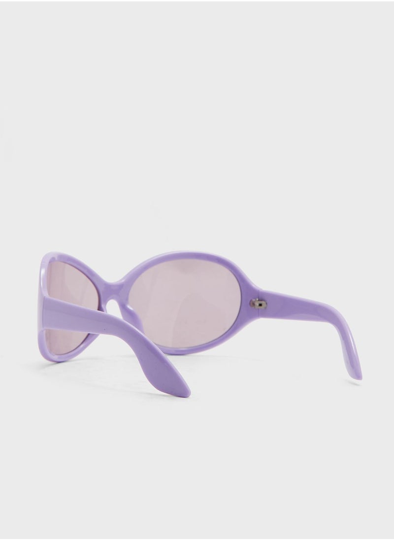 Ginger - Oversized Wrap Around Sunglasses - Image 1