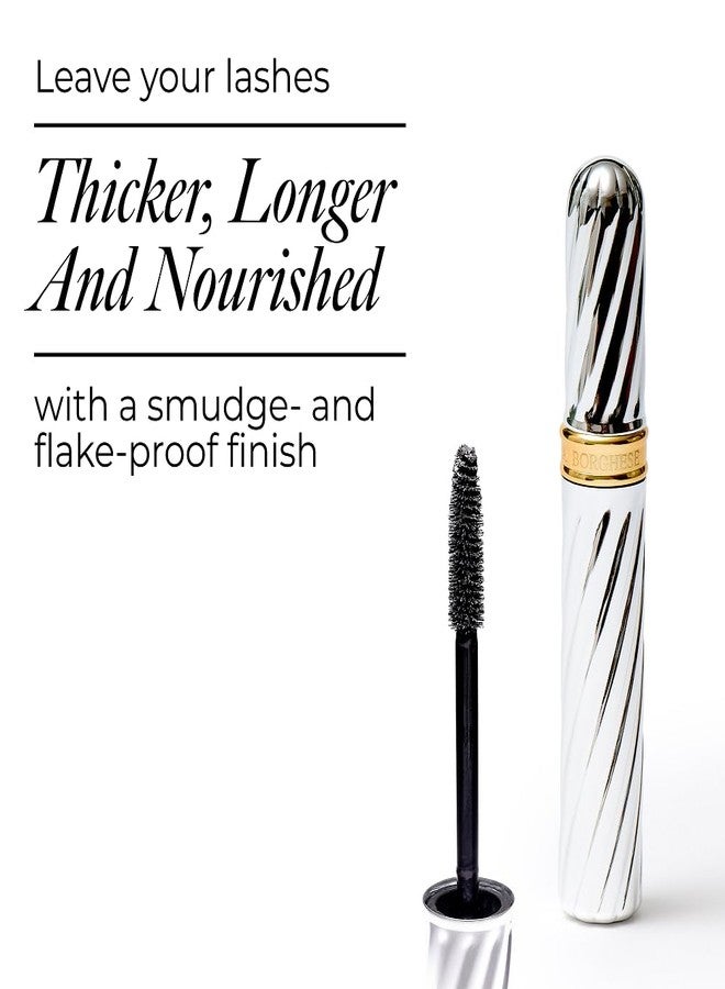 Borghese Superiore State-Of-The-Art Mascara - Thickening, Conditioning & Lengthening Black Mascara, Smudge- & Flake-Free, Suitable For Sensitive Eyes - Image 4