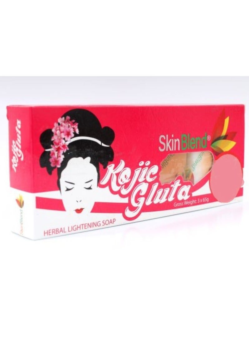 مزيج الجلد صابون كوجيك جلوتا العشبي لتفتيح البشرة 65 جي إكس 3 - Image 2
