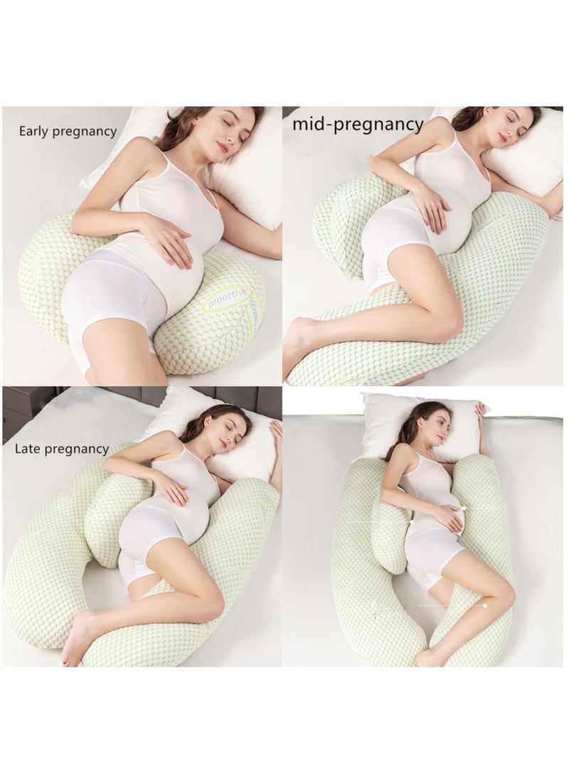 Multifunctional abdominal support pregnancy pillow pure cotton cushion pillow U-shaped sleeping pillow - Image 3