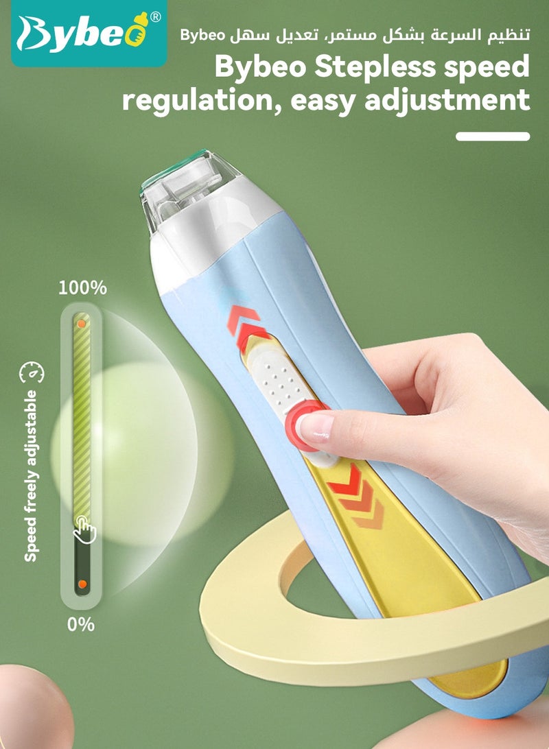 Bybeo Baby Nail Clippers, Electric Trimmer, Infant Nails File Kit with LED Lighting, and 6 Different Sized Sanding Pads, Suitable for Newborn Toddler Children or Adults Toes Fingernails Care - Image 3