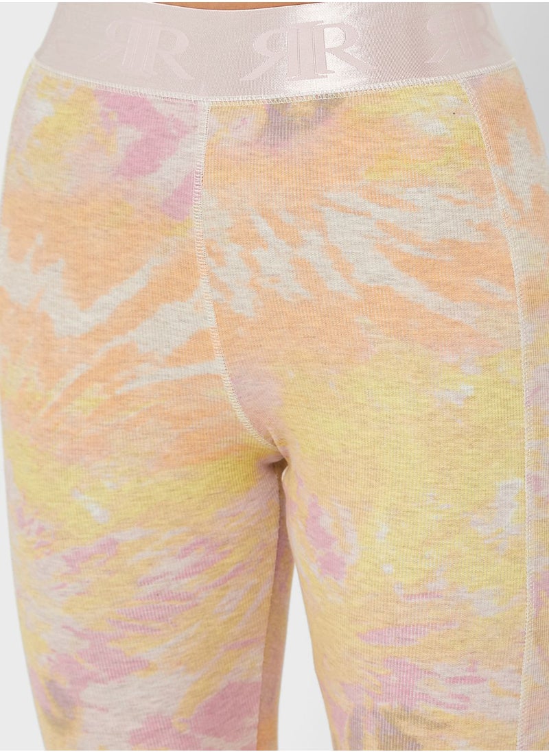 RIVER ISLAND - Tie Dye Rib Legging - Image 1
