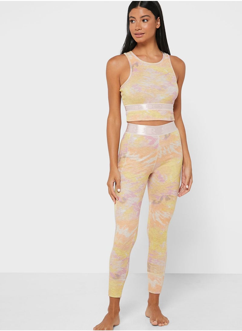 RIVER ISLAND - Tie Dye Rib Legging - Image 1