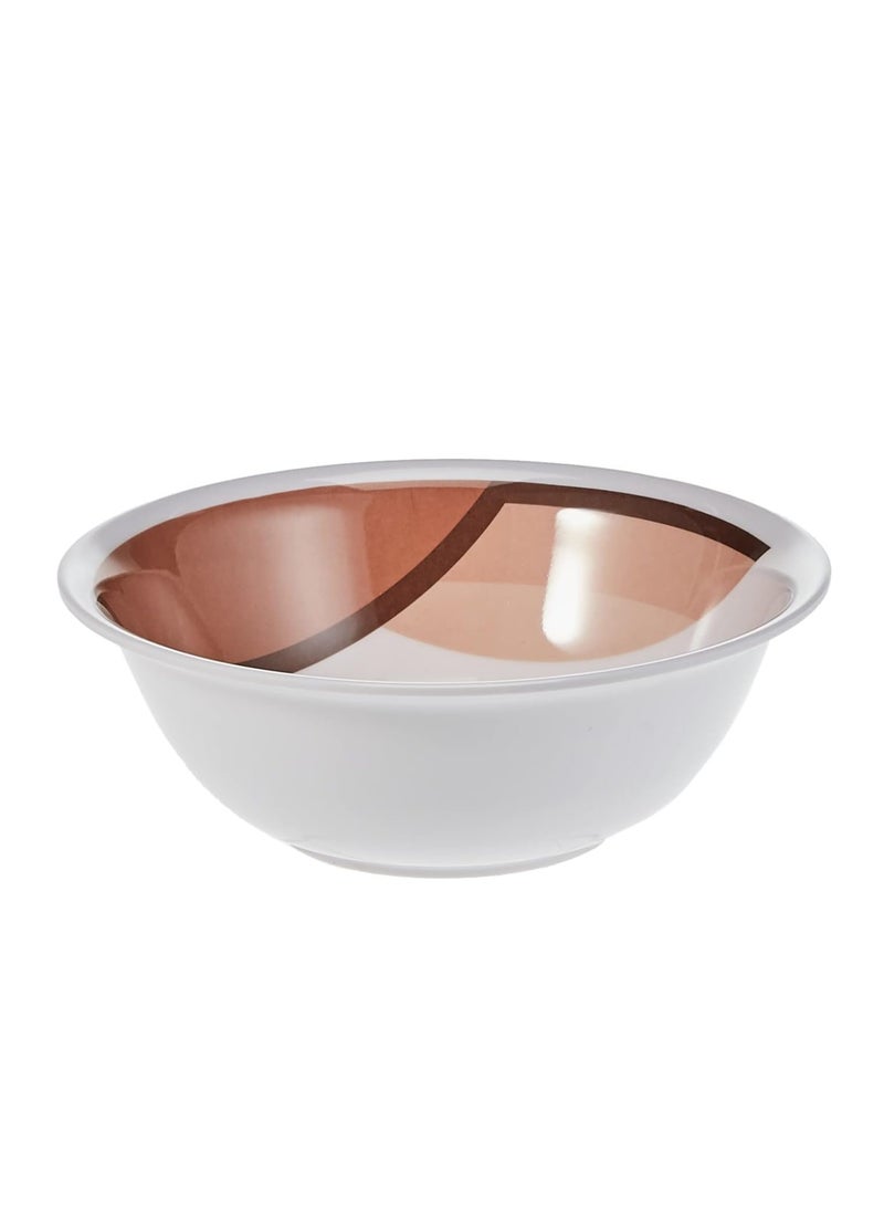 AKDC Royalford 35 Piece Melamine Ware Dinner Set| Includes Oval Plate, Deep Plates, Dinner Plates, Round Bowls, Small Dishes, Rice Spoons and Soup Spoons| Top-Rack Dishwasher-Safe and Freezer-Friendly| Eco-Friendly and Food-Grade| Brown and White 39.3x26x20cm  - Image 4