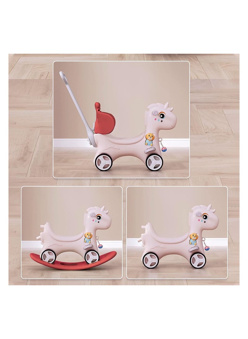 4 in 1 Rocking Horse, Baby Balance Bike Ride On Toys for Toddler 1-3, Rocker Toy for Kid, Toddler Ride Animal Indoor/Outdoor, Boy&Girl Rocking Animal, Infant Ride Toy, Birthday Gift - Image 3
